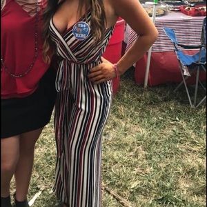 Misbehaven (S) Striped Jumpsuit